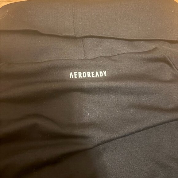 Women's Adidas Aeroready GS8594 Sweat Black/Gold Pullover - Small - Picture 7 of 8